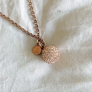 ✨Hillberg & Berk Rose Gold Sparkle Ball Necklace